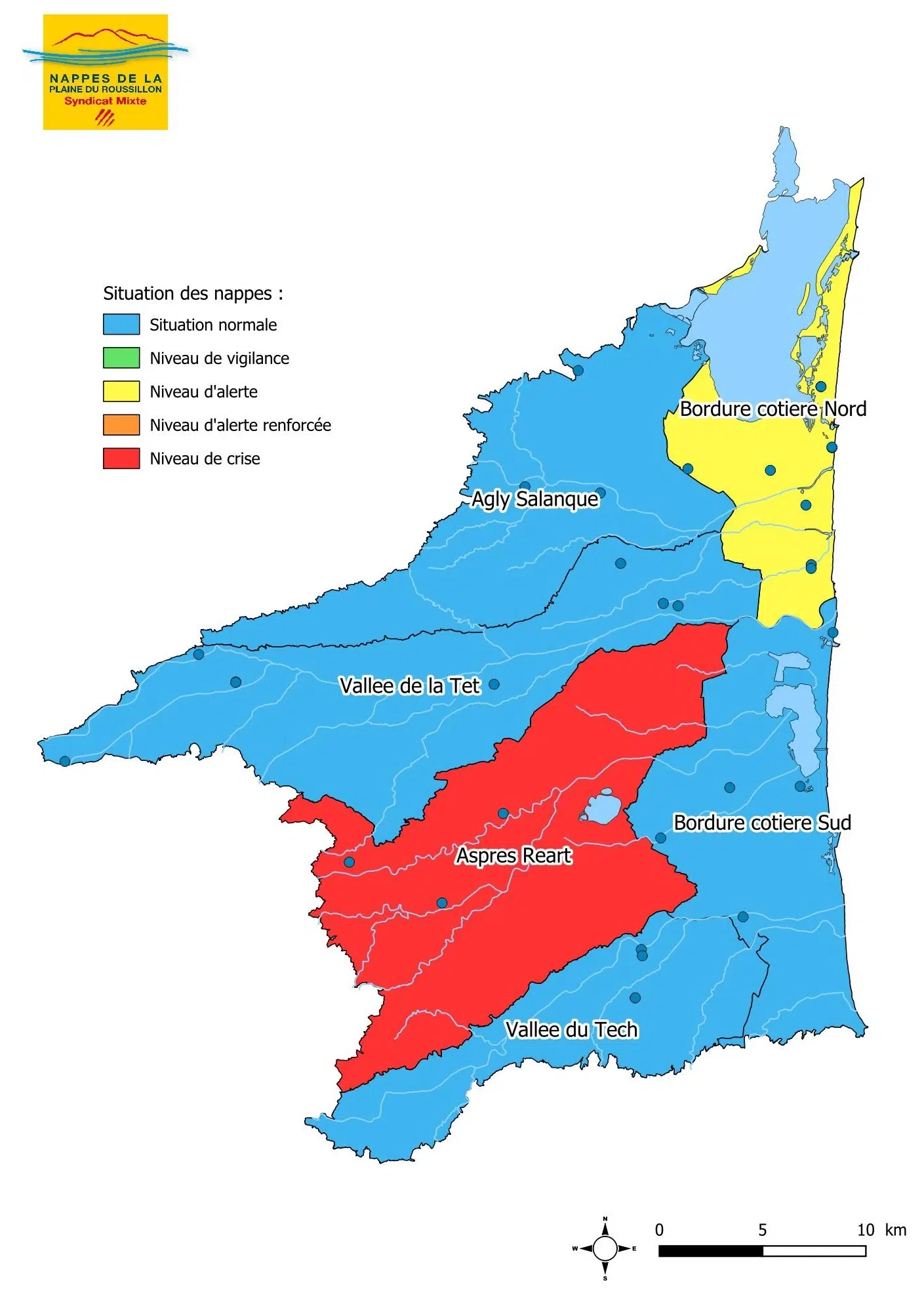 Carte situation nappes